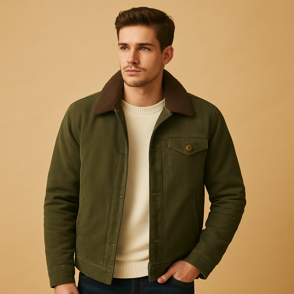 Warm Padded Button-Up Winter Coat