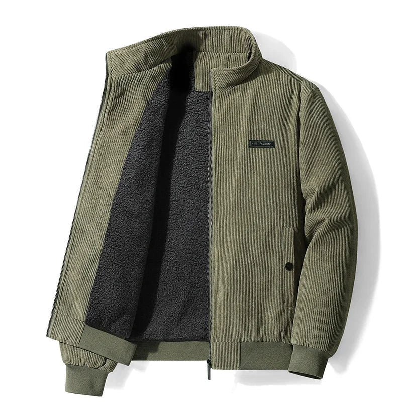 Laurent Men's Warm Fleece-Lined Corduroy Winter Jacket