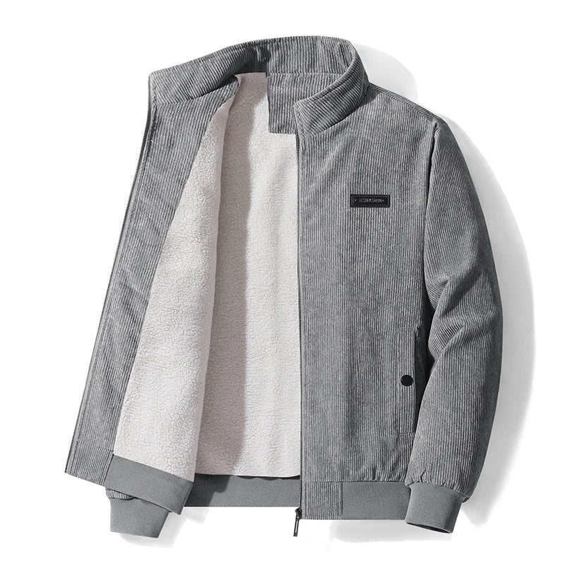 Laurent Men's Warm Fleece-Lined Corduroy Winter Jacket
