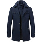Men's Winter Collar Zip Two-Piece Jacket Set