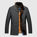 Men's Warm Winter Jacket with Cozy Fur Collar and Lining