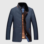 Men's Warm Winter Jacket with Cozy Fur Collar and Lining