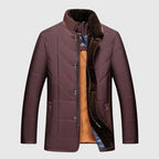 Men's Warm Winter Jacket with Cozy Fur Collar and Lining