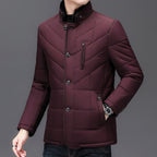 Men's Warm Winter Jacket with Cozy Fur Collar and Lining
