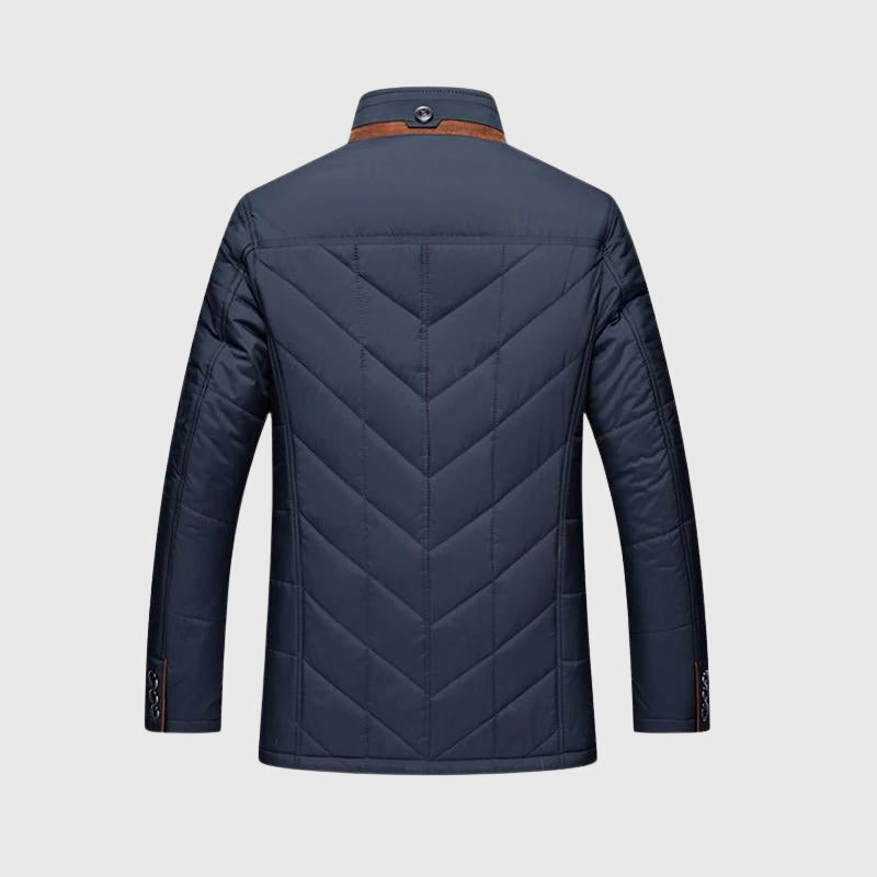 Men's Warm Winter Jacket with Cozy Fur Collar and Lining