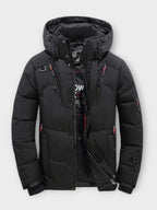 Men's Warm Quilted Hooded Winter Jacket