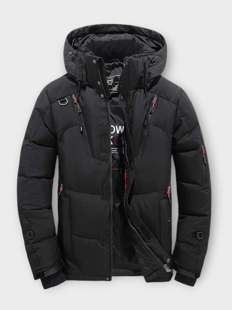 Men's Warm Quilted Hooded Winter Jacket