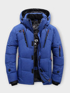 Men's Warm Quilted Hooded Winter Jacket