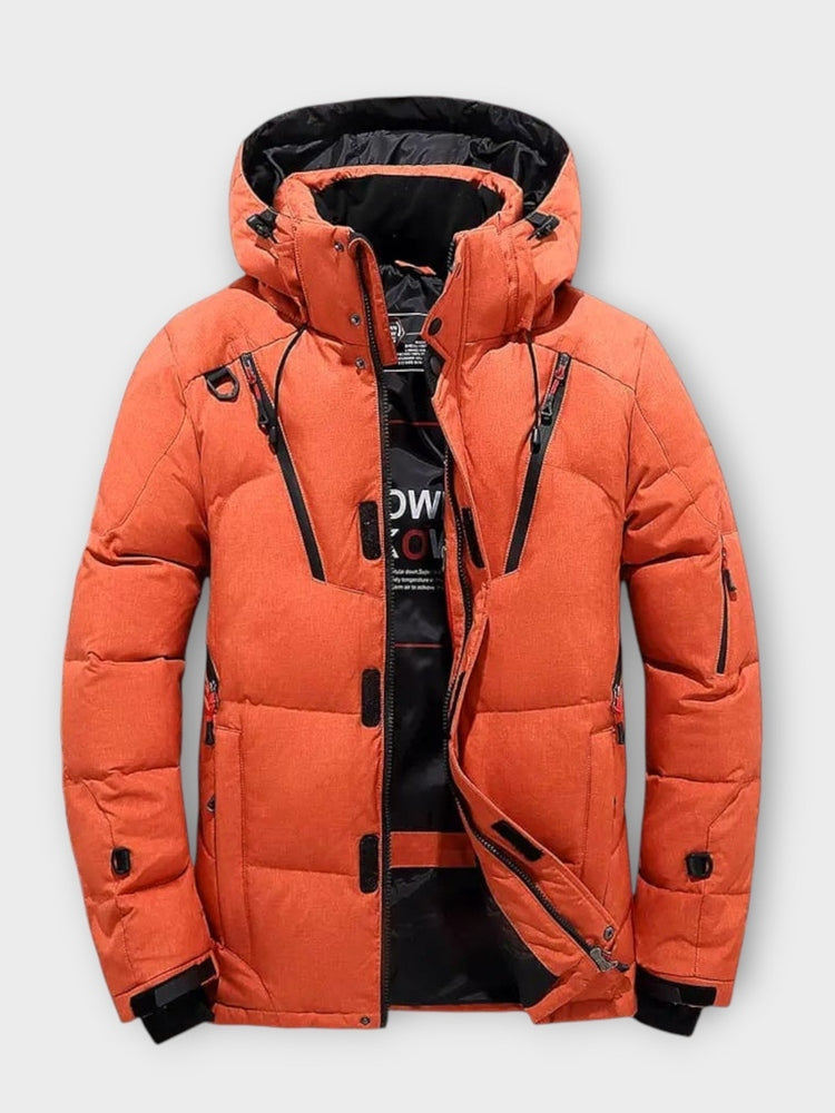 Men's Warm Quilted Hooded Winter Jacket