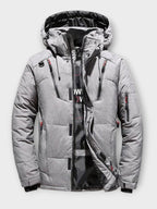 Men's Warm Quilted Hooded Winter Jacket