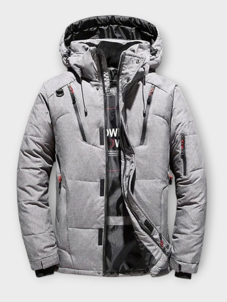 Men's Warm Quilted Hooded Winter Jacket