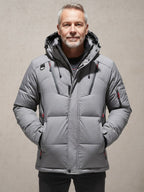 Men's Warm Quilted Hooded Winter Jacket