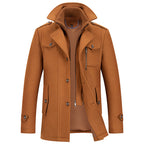 Alex | Men's Padded Collar Zip Wool Winter Jacket