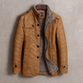 Men's Warm Sherpa-Lined Winter Jacket with Cozy Collar