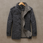 Men's Warm Sherpa-Lined Winter Jacket with Cozy Collar