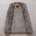 Men's Warm Sherpa-Lined Winter Jacket with Cozy Collar