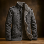 Men's Warm Sherpa-Lined Winter Jacket with Cozy Collar