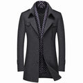 Men's Slim-Fit Long Winter Coat – Stylish Warmth for Cold Weather