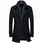 Men's Slim-Fit Long Winter Coat – Stylish Warmth for Cold Weather