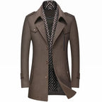 Men's Slim-Fit Long Winter Coat – Stylish Warmth for Cold Weather