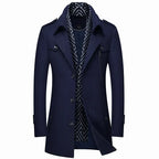 Men's Slim-Fit Long Winter Coat – Stylish Warmth for Cold Weather