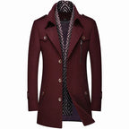 Men's Slim-Fit Long Winter Coat – Stylish Warmth for Cold Weather