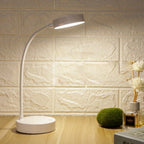 LED Desk Lamp with Flexible Gooseneck - Rechargeable USB Light