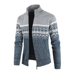 Mano Men’s Winter High-Collar Slim-Fit Cardigan Sweater