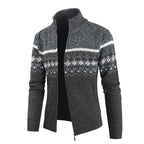 Mano Men’s Winter High-Collar Slim-Fit Cardigan Sweater