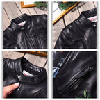 Men's Leather Jacket - Black Cowhide