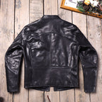 Men's Leather Jacket - Black Cowhide