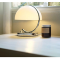 Mushroom Table Lamp - Mid-Century Chrome & Retro Dome Design - Orange / US