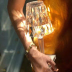 Elegant Crystal Accent Lamp - Dimmable Rechargeable Lighting