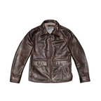 Men's Newsboy Leather Jacket Horsehide - S/34