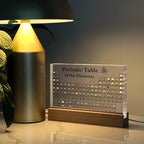 Periodic Table with Real Elements - Acrylic LED Display