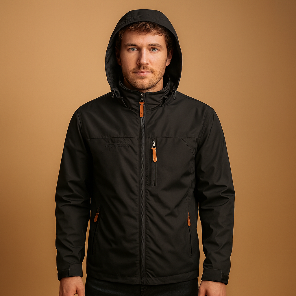 Stylish Hooded Rain Jacket for All-Weather Protection