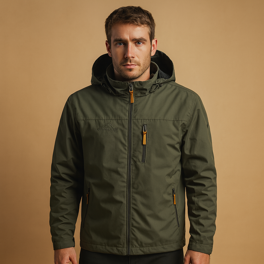 Stylish Hooded Rain Jacket for All-Weather Protection