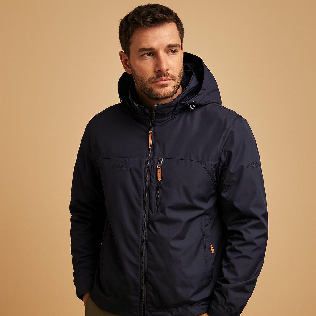 Stylish Hooded Rain Jacket for All-Weather Protection