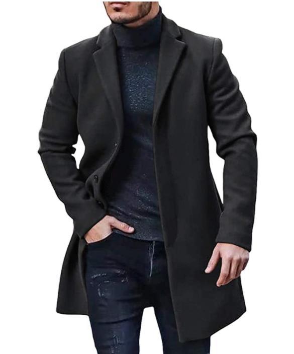 Sander | Men's Tailored Long Wool Trench Coat with Timeless Elegance
