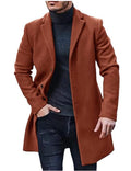Sander | Men's Tailored Long Wool Trench Coat with Timeless Elegance