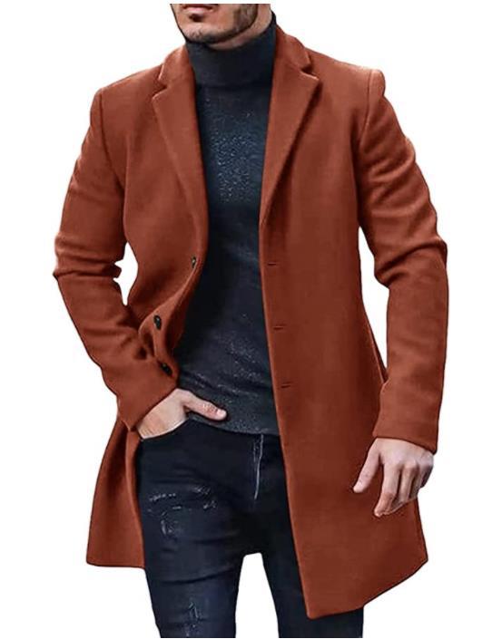 Sander | Men's Tailored Long Wool Trench Coat with Timeless Elegance
