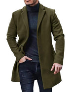 Sander | Men's Tailored Long Wool Trench Coat with Timeless Elegance