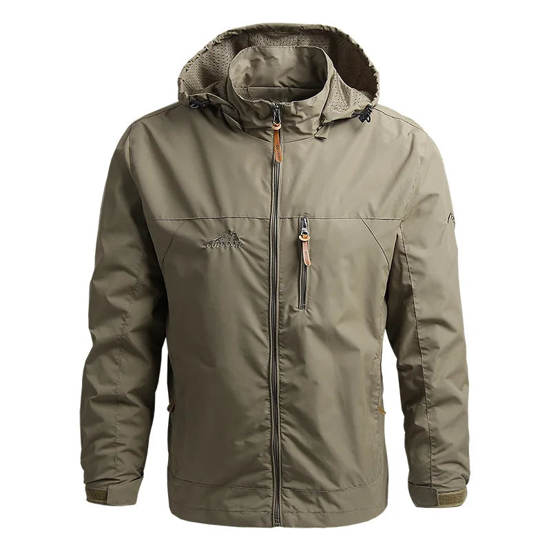 Men's Waterproof Outdoor Hooded Rain Jacket