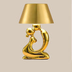 Sculpture Table Lamp - Cordless Rechargeable Ambient Lighting - Gold B