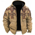 Sven | Men's Hooded Vest with Eye-Catching Ethnic Print