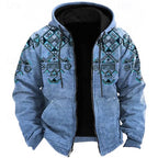Sven | Men's Hooded Vest with Eye-Catching Ethnic Print