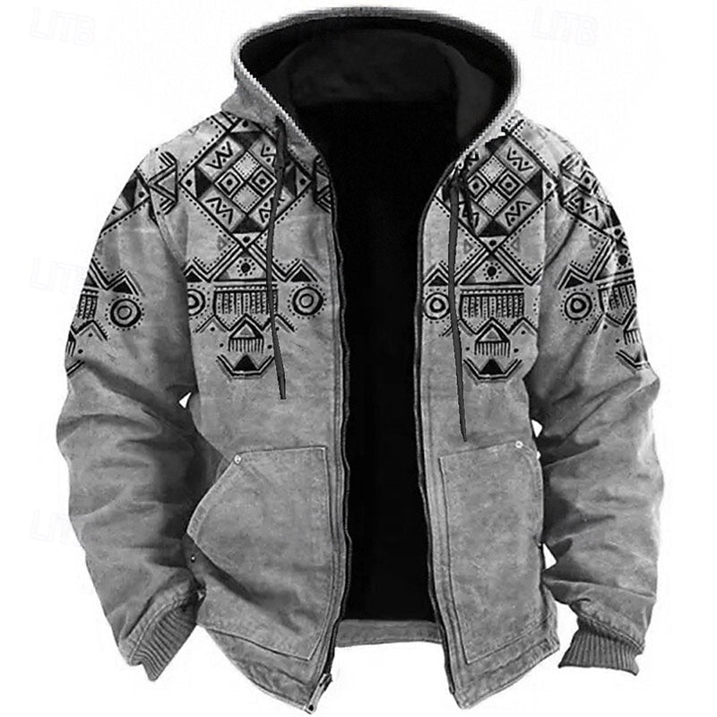 Sven | Men's Hooded Vest with Eye-Catching Ethnic Print