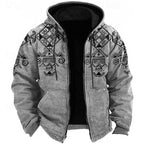 Sven | Men's Hooded Vest with Eye-Catching Ethnic Print