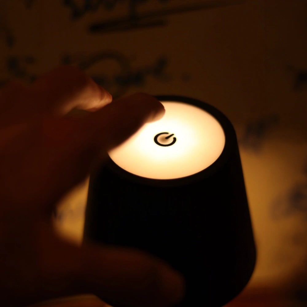 Cordless Bottle Table Lamp - Rechargeable LED Metal Design