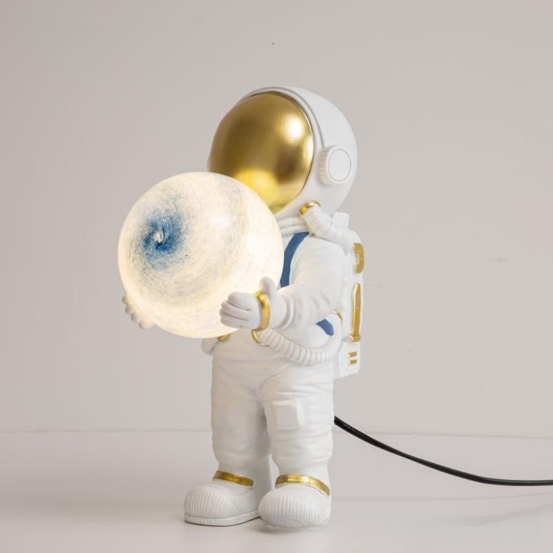 Astronaut Table Lamp - Mid-Century Touch Light, Set of 2 - Light Changing / White Glass Insert